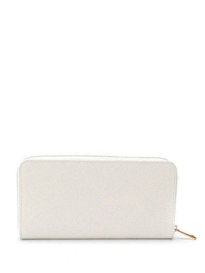 Shop Furla Logo Plaque Purse - White