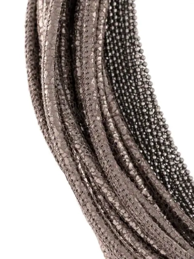 BRUNELLO CUCINELLI 珠链环绕项链 - 灰色