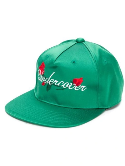Shop Undercover Embroidered Logo Baseball Cap In Green