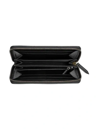 Shop Gucci Gg Marmont Leather Zip-around Wallet In Black