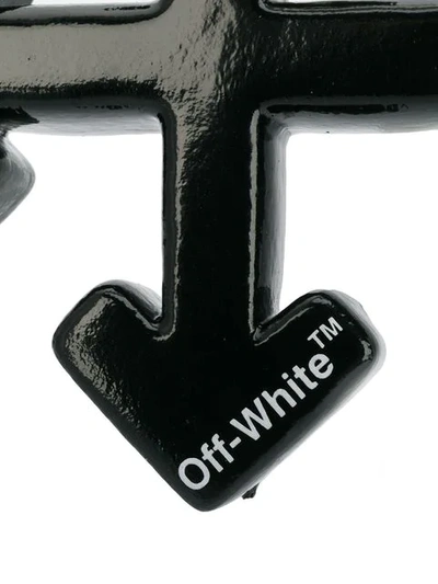 Shop Off-white Logo Keyring In Black