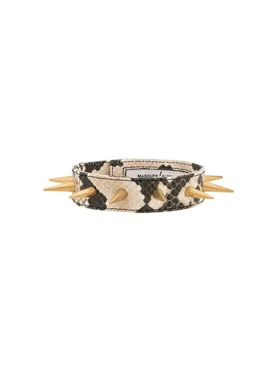 Shop Marques' Almeida Spiked Choker In Neutrals