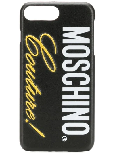 Shop Moschino Logo Iphone 8 Plus Case In 1555