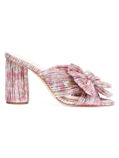 Shop Loeffler Randall Penny Knotted Floral Mules In Pink