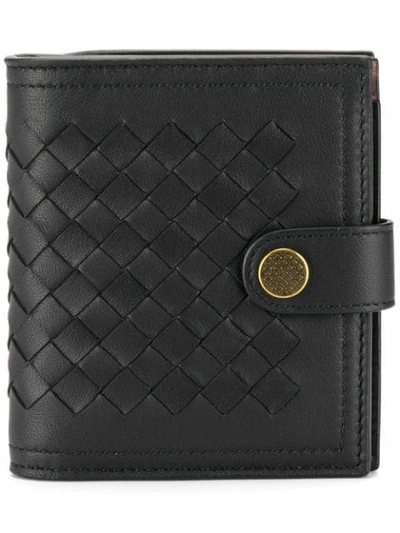 Shop Bottega Veneta French Wallet In Black