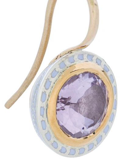 Shop Alice Cicolini Oval Pendant Amethyst Earrings - Multicolour