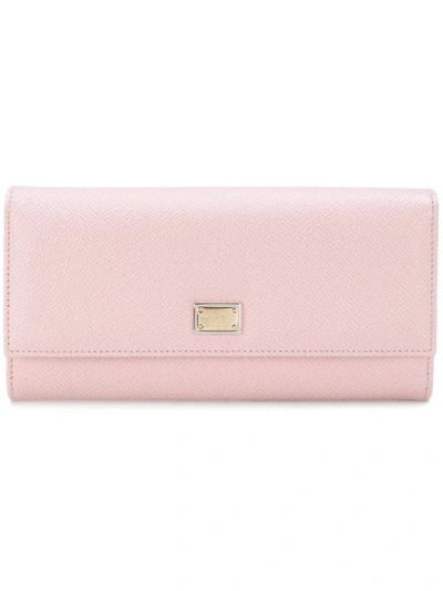Shop Dolce & Gabbana Continental Wallet - Pink