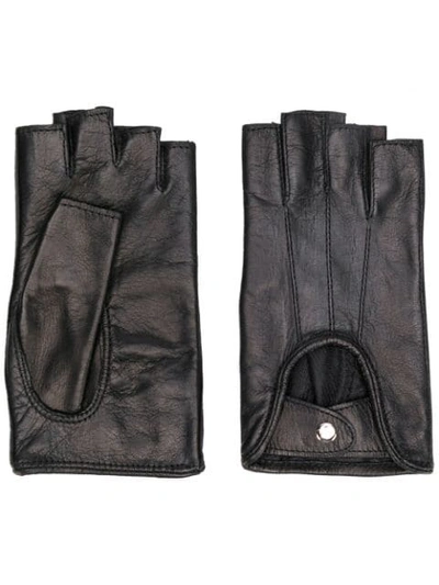 Shop Manokhi Fingerless Gloves In Black