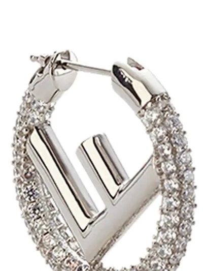 Shop Fendi F Is  Earring In Silver