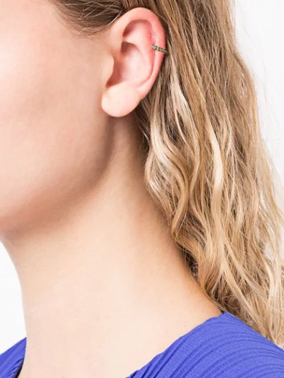 Shop Adeesse Inlaid Diamond Earring Cuff In Metallic