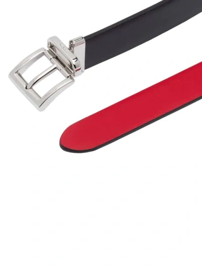 Shop Prada Reversible Two-tone Belt In Black