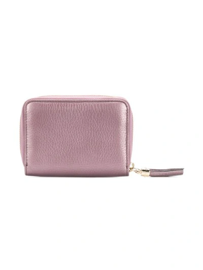 Shop Gucci Interlocking Gg Wallet In Purple