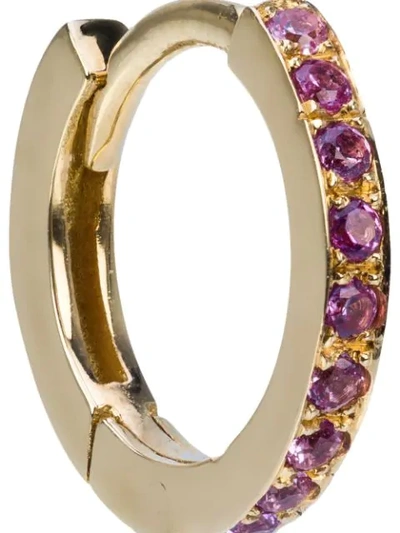 Shop Alemdara Nuran Sapphire Hoop Earring In Metallic