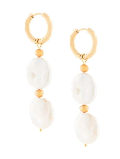 Shop Sandralexandra Isabela Beaded Earrings In Gold