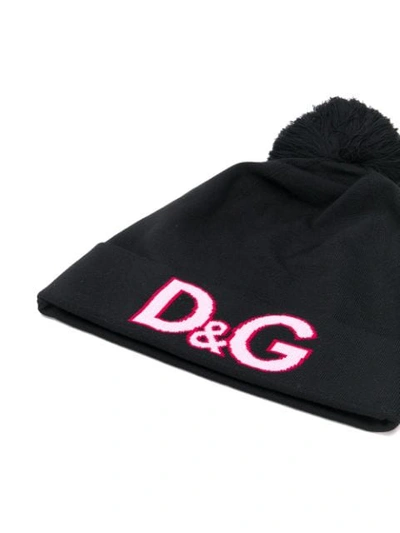 Shop Dolce & Gabbana Princess Beanie In Black