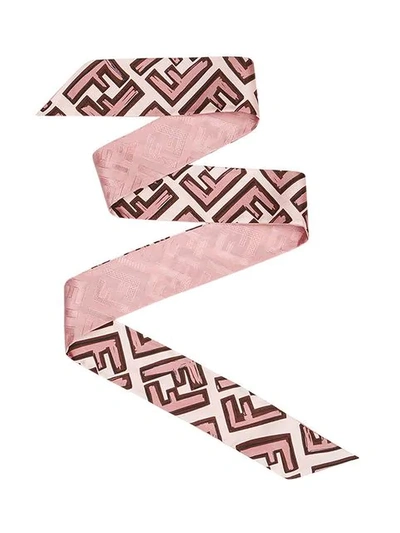 Shop Fendi Ff Wrappy Scarf In Pink