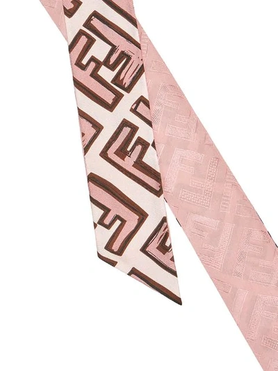 Shop Fendi Ff Wrappy Scarf In Pink