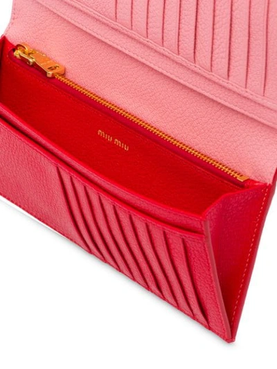 Shop Miu Miu Envelope Wallet In Pink