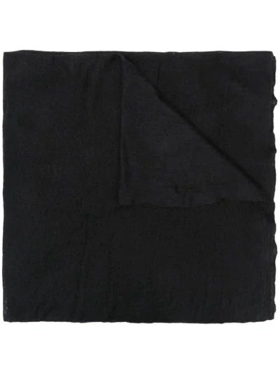 Shop Allude Frayed Scarf In Black