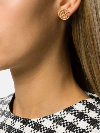 Shop Charlotte Valkeniers Coil Stud Earrings In Gold