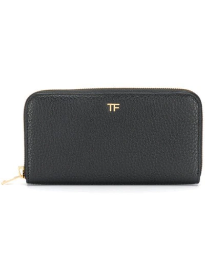 Shop Tom Ford All-around Zip Wallet In Black