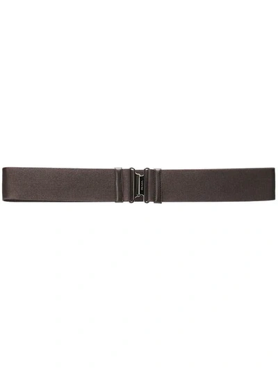Shop Prada Clasp Buckle Belt In Brown