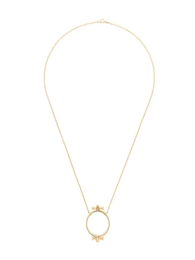 Shop Annelise Michelson Alpha Pendant Necklace In Gold