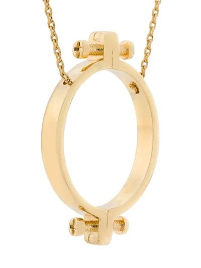 Shop Annelise Michelson Alpha Pendant Necklace In Gold