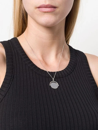 Shop Rachel Jackson Rave Spinner Necklace In Silver