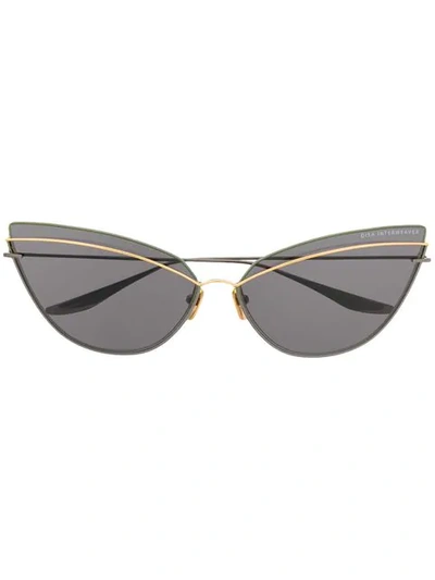 Shop Dita Eyewear Interweaver Sunglasses In Black