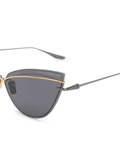 Shop Dita Eyewear Interweaver Sunglasses In Black