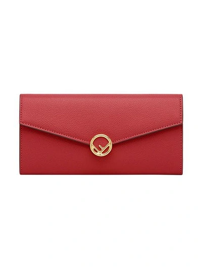 Shop Fendi F Is  Continental Wallet In Red
