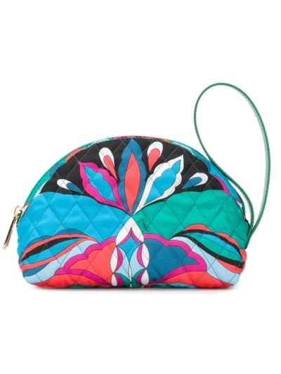 Shop Emilio Pucci Rounded Make-up Bag - Blue