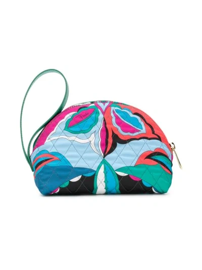 Shop Emilio Pucci Rounded Make-up Bag - Blue