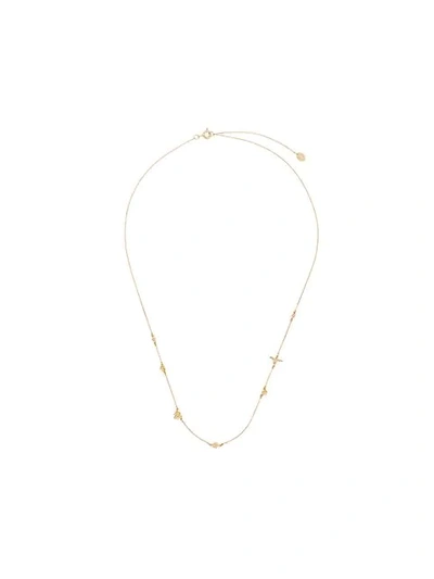 Shop Alex Monroe Beekeeper Chain Necklace In Gold