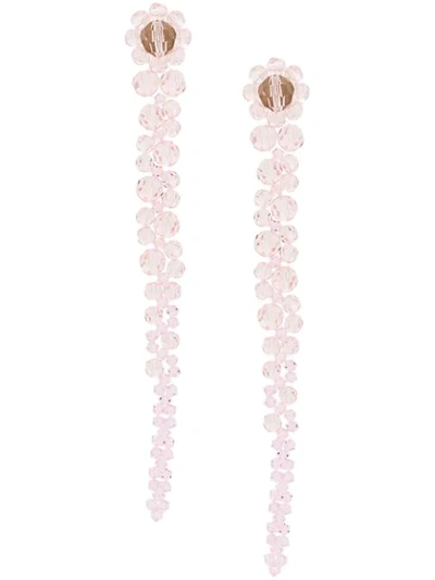 Shop Simone Rocha Drop Earrings In Pink