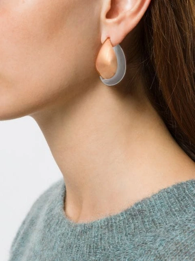 Shop Charlotte Chesnais Petal Earrings In Metallic