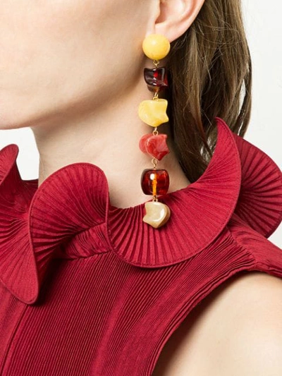 Shop Cult Gaia Stones Drop Earrings In Multicolour