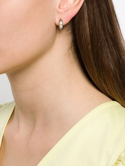 Shop Monica Vinader Fiji Mini Hoop Earrings In Silver