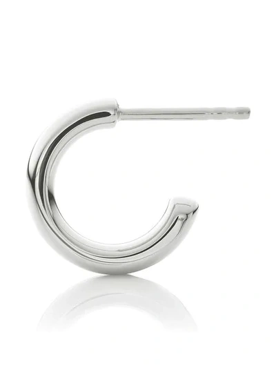 Shop Monica Vinader Fiji Mini Hoop Earrings In Silver