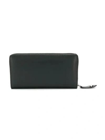 Shop Vivienne Westwood Logo Plaque Zip Around Wallet In Black