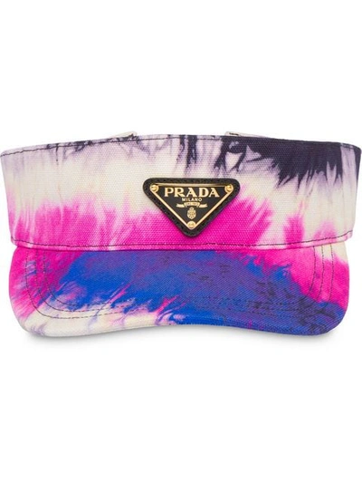 Shop Prada Tie-dye Visor - Black