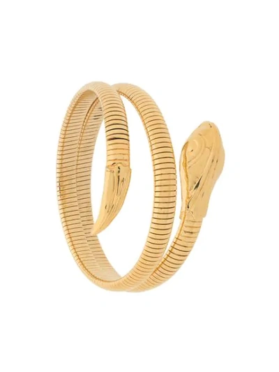 Shop Gas Bijoux Serpent Bracelet In Gold