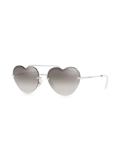 Shop Miu Miu 'noir' Sonnenbrille In Grey