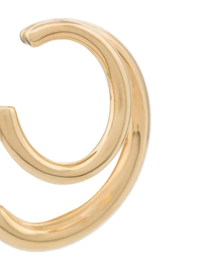 Shop Charlotte Chesnais Triplet And Curl Earring In Gold