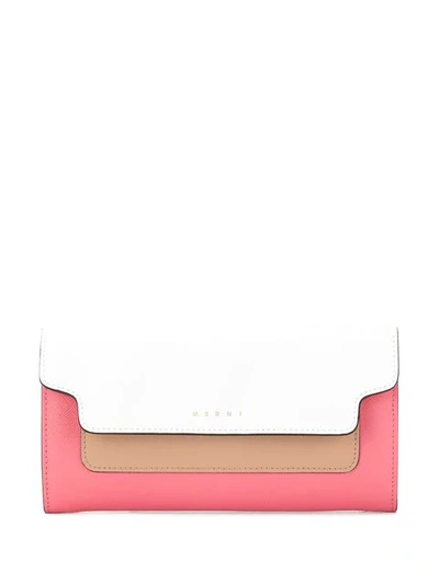 Shop Marni Continental Wallet In White