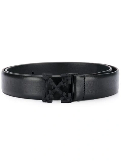 Shop Off-white Logo Buckle Belt - Schwarz In Black