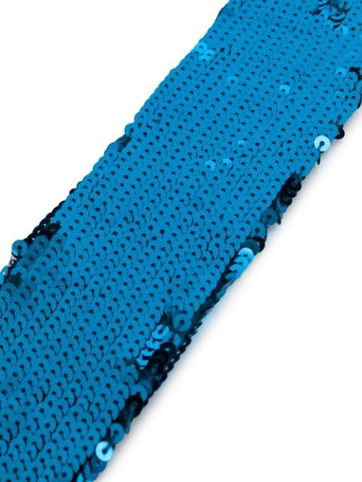 Shop Attico Embellished Waist Belt In Blue