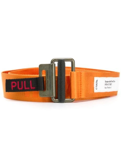 Shop Heron Preston Pull Belt In Orange