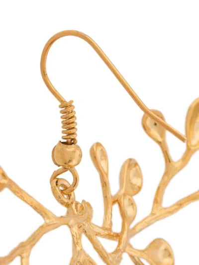 Shop Atu Body Couture Plant Earrings In Gold